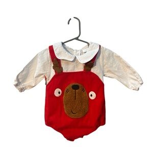Vintage Collared Neck Elk Bubble Bodysuit